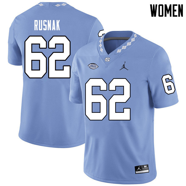 Jordan Brand Women #62 Ron Rusnak North Carolina Tar Heels College Football Jerseys Sale-Carolina Bl
